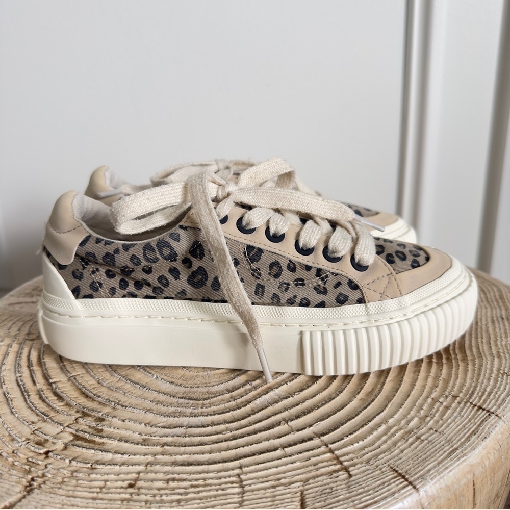 Zara Girl's Animal Print Beige Sneaker Size 2 US/EU 33 - Picture 11 of 14
